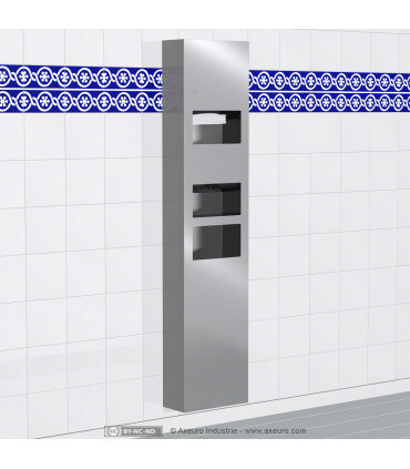 Combiné 3 en 1 : sèche-mains électronique, distributeur d'essuie-mains et poubelle