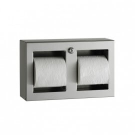 Distributeur de papier toilette, double rouleaux, à poser en applique