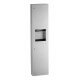 Surface-mounted paper towel dispenser/waste receptacle