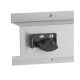 Porte-balai en applique, inox, 3 supports