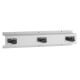 Porte-balai en applique, inox, 3 supports