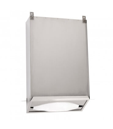 Distributeur d'essuie mains encastré derrière le miroir