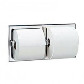Porte-papier toilette encastré pour deux rouleaux