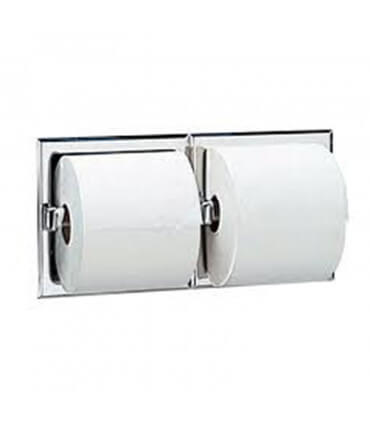 Porte-papier toilette encastré pour deux rouleaux